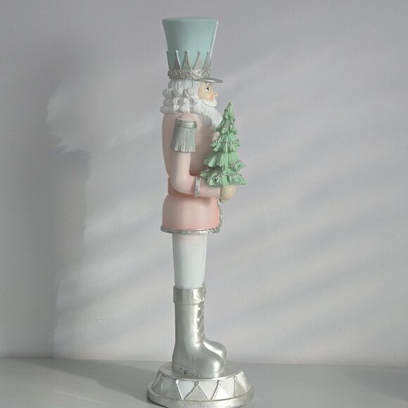 NWT Pink and Silver Santa Nutcracker - Picture 3 of 3